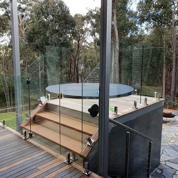 Glass Railings Installation on Deck